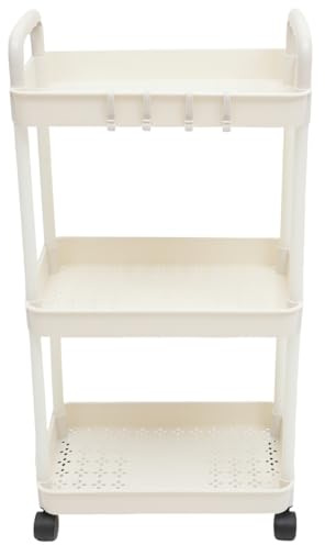 Operitacx Carro Rodante De Almacenamiento Con 3 Niveles Y Ruedas Organizador Móvil Para Cocina Baño Y Despensa 28.34X14.96X11.02 Pulgadas