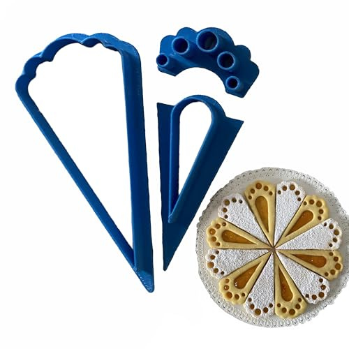Tagliabiscotti.it - Stampo Tagliapasta per realizzare torta componibile con biscotti a forma di Spicchi - Diametro crostata realizzabile: 22cm. Ideale per Compleanno - Anniversario - Feste.