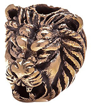 NKlaus Haar Bartperle LION Löwen Kopf Bronze 7688