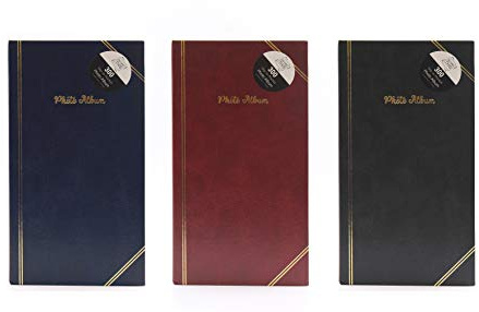 Picture This Photo Album - 300 Slip in Pockets Red, Black, Blue - 4 x 6