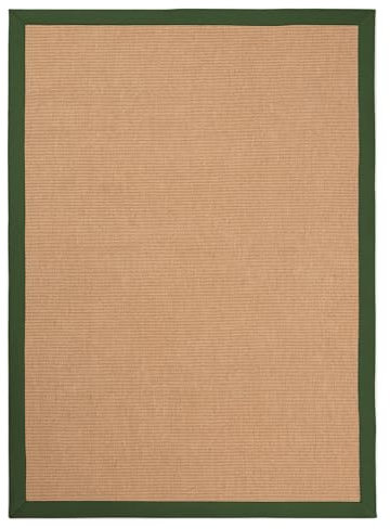 carpetfine Sisalteppich Grün 120x170 cm | Moderner Teppich für Wohn- und Schlafzimmer