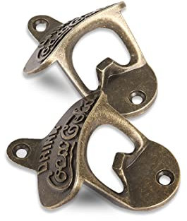 YAODHAOD Lot de 2 décapsuleurs muraux biere style rétro pour bars, restaurants, cafés, cuisines (Modèle épaissi)