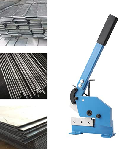 ECUTEE Hand Lever Scissors 125mm Sheet Metal Lever Cutter Shear Machine, Metal Cutter Manual Shearing Machine Bench Scissor Cutter Metal Manual Plate Flat Steel Sheet Cutting Cutter Shear