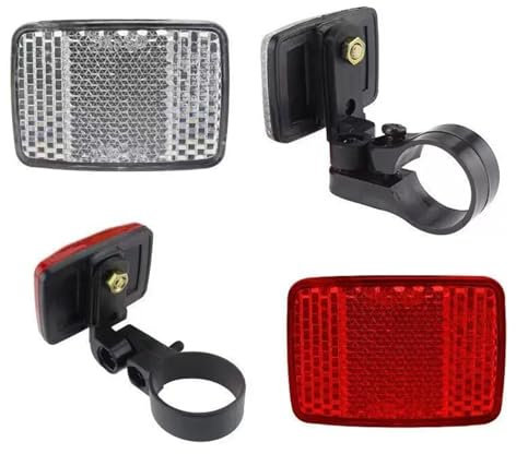 SHPUJUN 2 Stück Fahrrad Reflektoren Set,Reflektoren Fahrrad,Vorne Hinten Reflektoren Fahrrad Kinder,Reflektoren Kinderfahrrad,Katzenaugen Rückstrahler für Motorrad Mountainbike Bike Beleuchtung