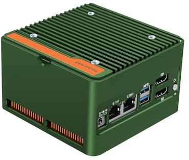 PeeliCeeli NAS Mini PC avec 4 x NVMe, i3 N355 Micro NAS Serveur de Poche Domicile, Double 2,5GbE i226V Stockage Réseau avec USB3.2, Win 11 Pro, Barebone (NO RAM/SSD/OS)