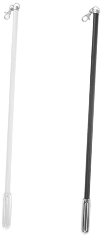 HIAKDOFT 2 Piezas Varilla para Cortinas Varilla para Persianas y Visillos Diseño Práctico y Resistente Compatible con Cortinas de Oficina y Hogar Colores Negro y