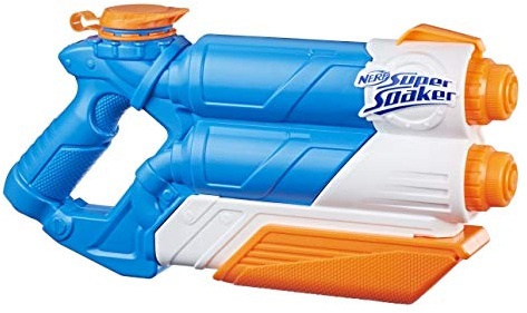 Hasbro Nerf Super Soaker Twin Tide Wasserpistole, blau/weiß