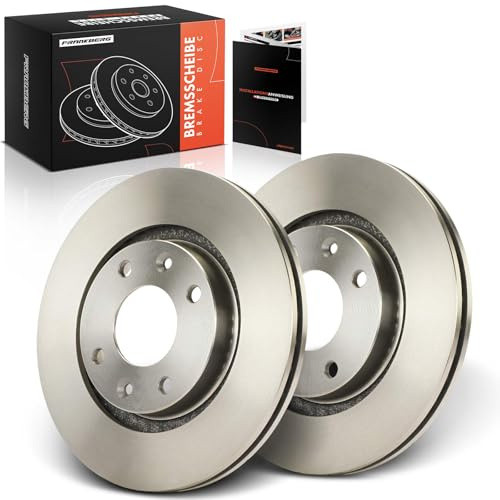 Frankberg Bremsscheibensatz inkl. 2x Bremsscheiben Vorne Belüftet Ø266mm | Kompatibel mit 208 I CA CC 2008 I CU C3 II SC C3 Aircross II 2C 2R 206 CC 2D Replace# 424915