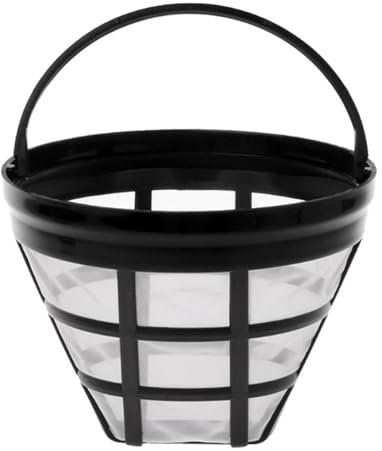 Dauer-Kaffeefilter Für 8-12 Tassen, Filtergröße 4, Mit Edelstahlgewebe, Wiederverwendbarer Kaffee Dauerfilter, Waschbarer Edelstahl Mesh Korb