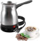 800ML Elektrische Türkische Kaffeekanne, 800W Elektrische Kaffeekanne, Türkische Kaffeemaschine, Mokka Maschine mit Griff, Mokkakanne für Zuhause, Büro, Mocca, Tee, Camping und Reisen, Schwarz