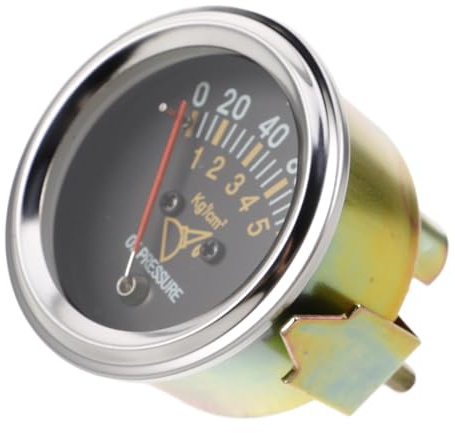 BUGUUYO Manomètre Pression Huile Mécanique pour Voiture Boîtier en Métal 52mm, Kit de Manomètre de Pression D'huile Automobile pour Surveillance Précise