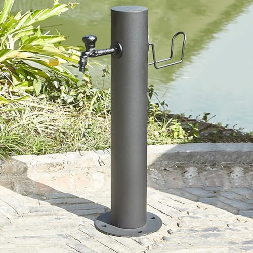 Fontaine verticale en acier inoxydable pour colonne d'eau de jardin, fontaine d'extérieur pour fontaine anti-gel