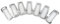 Griglia Anteriore Per Jeep Patriot 2011 2012 2013 2014 2015 2016 2017 Griglia Anteriore In Rete Per Radiatore Auto Nera Lucida/cromata 7 Pezzi Griglia del Radiatore(Chrome)