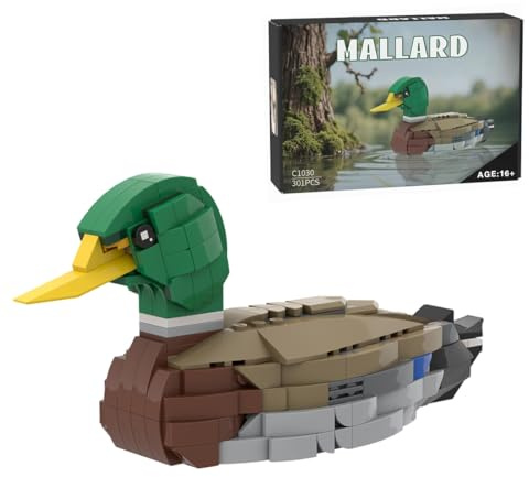 DFREETOY Mallard Oiseau Kit de briques de construction, thème d'oiseau créatif, modèle de collection à construire et à exposer, cadeau créatif pour la décoration de la maison MOC-199926 (301 pièces)