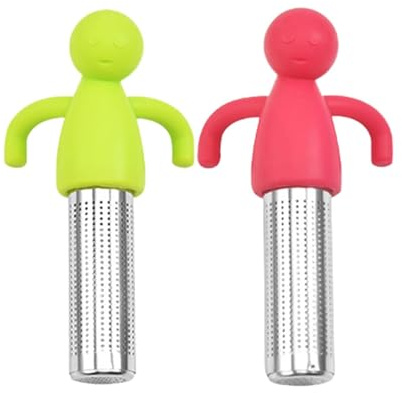 2 Pièces Infuseur à Thé en Acier Inoxydable avec Passoire Fine et Poignée en Silicone | Boule à Thé Réutilisable pour Théière, Tasse et Mug | Filtre à Thé Suspendu Idéal pour Feuilles de Thé en Vrac