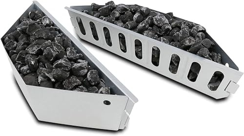 QuliMetal Cestini a carbone per barbecue Weber a carbonella, 2 pezzi, Char-Basket per barbecue a sfera da 47, 57, 67 cm, supporto a carbonella