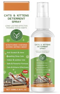 GNAUMORE Spray Antiarañazos Gatos,Disuasión Arañazos Repelente Gatos,Protege Muebles,para Uso Indoor Y Outdoor,100ML