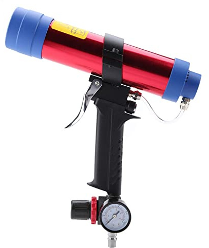 Pistola selladora de pegamento de vidrio neumática Cartucho de aleación de aluminio de alta eficiencia Herramienta de calafateo de aire para decoración de edificios Tanque de