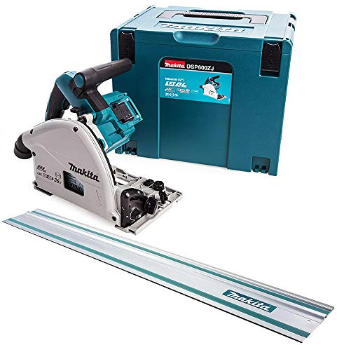 Makita DSP600ZJ 36v Twin 18v Brushless Plunge Cut Circular Saw 1x Guide Rail