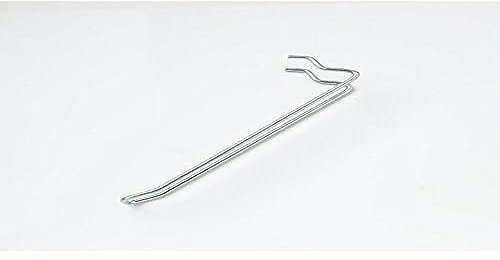 Merriway BH07553 (10 pièces) Crochets pour panneau perforé en acier pour s'adapter aux chevilles de 25 mm, métal BZP 125 mm (5 pouces) – Lot de 10 pièces