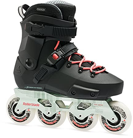Rollerblade Twister XT Women's Adult Fitness Inline Skate, Black/Mint, Urban Performance Inline Skates 7/7.5