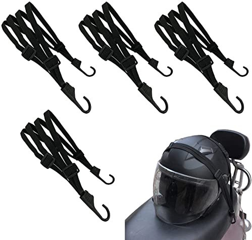 Gepäckspanner, Expander mit Haken, elastischen Latex + Nylon Spanngummi 4 Stücke Spanngurt Fahrrad, Gepäckspanner, 60-105cm Spanngurte, Haken Gepäckträger Spanngurt, Fahrrad spanngummi