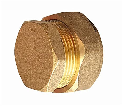 Raccord de Compression en Laiton - Embout d'Arrêt, Manchons en Cuivre, Virole pour Extrémité de Tuyau (22 mm Lourd)