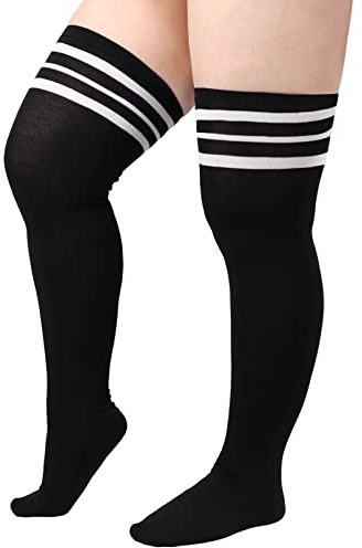 DRESHOW Donna Calze Sopra il Ginocchio Grossa Taglia per Stivali Cosplay Sportivo