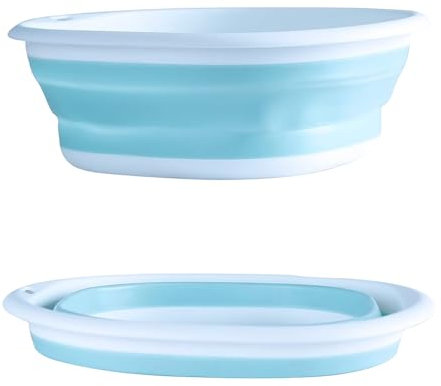 YqsIbth Collapsible Washing Up Bowl, 3.5L Folding Hand Wash Basin, Portable Laundry & Outdoor Travel Basin for Kitchen, Camping, Hiking, Motorhome