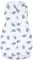 TupTam Baby Pucksack OEKO- TEX zertifizierte Materialien Swaddle Bag Wattiert Babyschlafsack 2.5 TOG unisex, Farbe: Wattiert 2.5 TOG/Igel Grau, Größe: 0-3 Monate