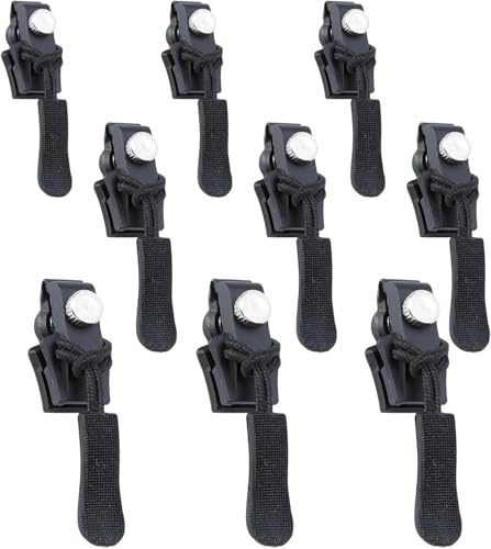 Heanvmyss Kit de Reparación de Cremallera,9 Piezas Cursor Cremallera de Repuesto Tirador,3 Tamaños Diferentes Detachable Zipper para Ropa,Bolsos,Abrigos,Campaña,Equipaje(Negro)