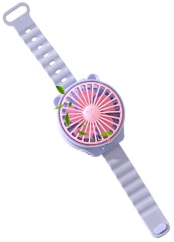 Holdes Ventilatore con comodo cinturino da polso, raffreddamento a mano, per bambini, studenti, casa e viaggi
