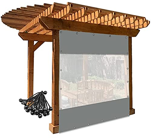 Panneaux latéraux en PVC imperméable avec œillets de fenêtre - Tente de séparation pour pergola, terrasse, tonnelle, extérieur, jardin, résistant aux intempéries et séparateur polyvalent