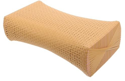 Healifty Ergonomic Sauna Pillow Simulated Rattan Neck Cushion Breathable Lumbar Support Spa Accessory for Home Relaxation and Use