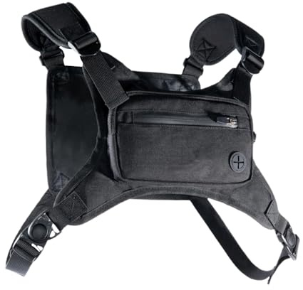 Poche de poitrine de moto avec courroie réglable - Réglage individuel Plasseur Brasstort | Pocket de gilet respirant pour la randonnée à vélo Camping pour les cartes de banque d'alimentation du téléph