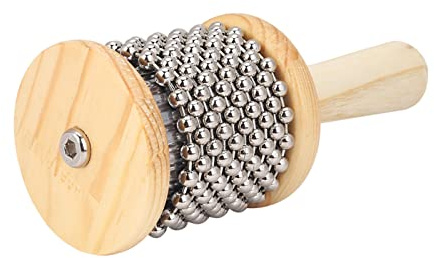 XUXHOU Wooden Hand Shaker, Cabasa Percussion Instrument Small Size for Student Children Kids
