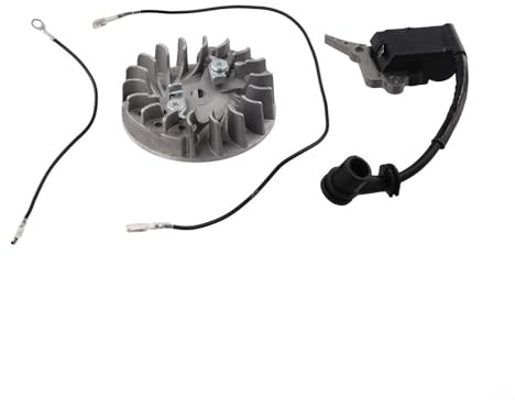 Kit volano e accenditore, set da 2 pezzi per motosega da 25 CC di ricambio con tazza di avviamento, aggiornamento rapido per sega portatile da 12 pollici, facile installazione per uso esterno