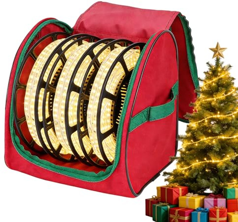 luminoso natalizio, 600D, resistente, di grande capacità, portatile, organizer per luci natalizie, per dormitorio, appartamento, camera da, soggiorno