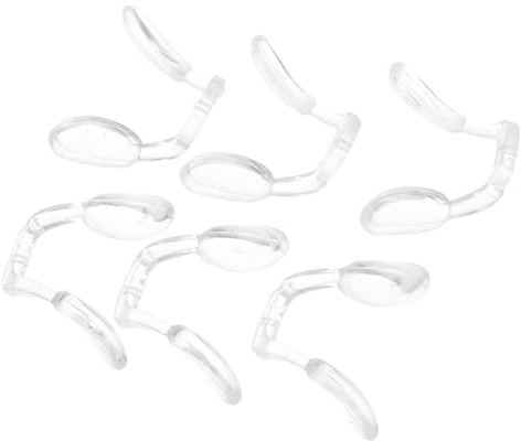 HAMPPLIES Kit 6 Pezzi Naselli in Silicone Morbido a Ponte per Occhiali, Supporti Nasali Antiscivolo a U per Montature Varie, Cuscinetti Sostitutivi Ergonomici per Uso Sportivo e
