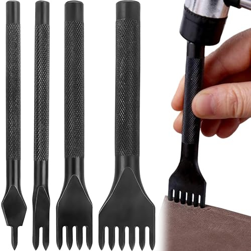 MINGZE Fai da te nuovo strumento artigianale in pelle, diamante allacciatura cuciture scalpello set in pelle kit artigianali, fori pugni cucire perforare cucire kit di strumenti (3mm)