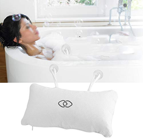 Ausla Cojín de Baño Ergonómico con Ventosas, Almohadilla para Bañera, 35 x 20 cm
