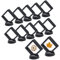 12 Stück 3D Schweberahmen mit Silikon-Membran, JC-Houser Transparent Münzrahmen Schwimmende Vitrine mit Münzständer for Ring Halskette Armband Ohrring Münzen Schmuck Orden (Schwarz)