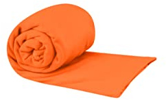 Sea to Summit - Pocket Towel Reisehandtuch XL - Mikrofaser Strandtuch - Kompakt - Ultra saugfähig & Schnelltrocknend - Leicht - Aufhänger & Tasche - Wandern - 75 x 150 cm - Outback Orange - 175 g