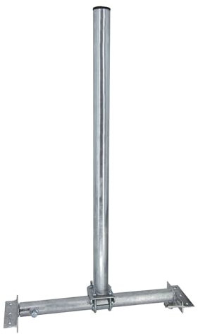 Premium X SOLID X85-48 Teleskop Dachsparrenhalter 85cm Mast 48mm Satellitenschüssel SAT Dach Halterung mit Kabeldurchführung