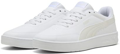 PUMA Unisex Court Classic CLEAN Sneaker, White-Vapor Gray, 44.5 EU