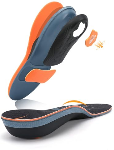 PCSsole plantillas fascitis plantar，plantillas gel hombre trabajo，Plantillas ortopédicas para mujeres y hombres para pies planos, espolon calcaneo, Alivio del Dolor de Pie