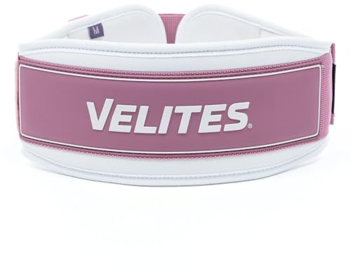 Velites Gewichthebergürtel I Gewichthebergürtel I Unterstützung und Komfort I für Kreuzheben, Kniebeugen, Übungen mit maximaler Belastung (Pink, Medium)