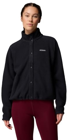 Columbia Jasper Ridge Pebbled Fleece Full Snap, Strato esterno in pile, Chiusura con bottoni automatici, Orlo regolabile, Polsini elastici, Poliestere riciclato - da donna