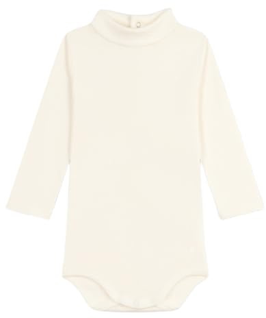 Petit Bateau Body bébé col roulé en coton uni