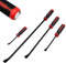 WISEUP Lot de 4 pieds-biche robustes de 20,3 cm, 30,5 cm, 45,7 cm, 61 cm avec capuchons de gâche plus épais pour levier, démolition, outils à main de mécanicien automobile